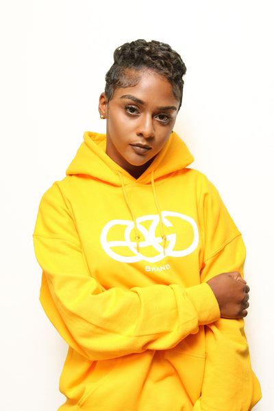 Yellow Pullover Hoodie with White EGO Logo
