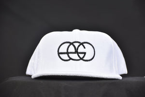 White Faux Crushed Velvet EGO Snap-back