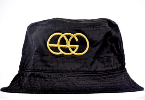 Black and Gold EGO Brand Bucket Hat